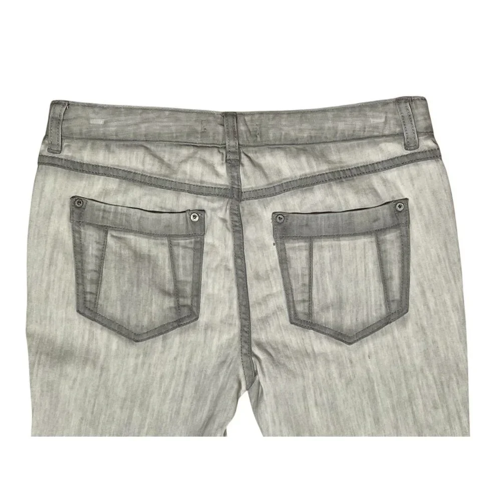 Free People Jeans Women Size 28 Gray Denim Flare Mid Rise Stretch